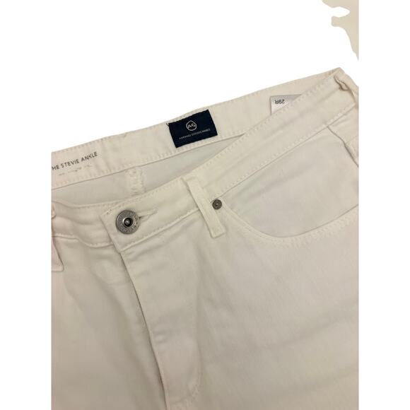 Adriano Goldschmeid AG Stevie Ankle White Raw Hem Jeans 29 - Picture 6 of 8